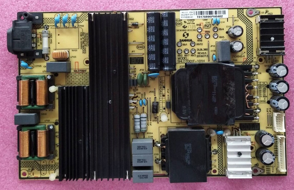 ซับพลายทีวี ทีซีแอล TCL ของแท้ถอดจากเครื่อง ใช้กับรุ่น LED65E7800 พาร์ท SHLD7001F-101H 81-PWE065-H01