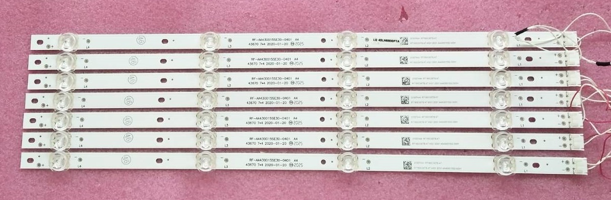 หลอดแบล็คไลท์ทีวี LG(แอลจี) อะไหล่มือสองถอดจากเครื่อง ใช้กับรุ่น43LN5600PTA