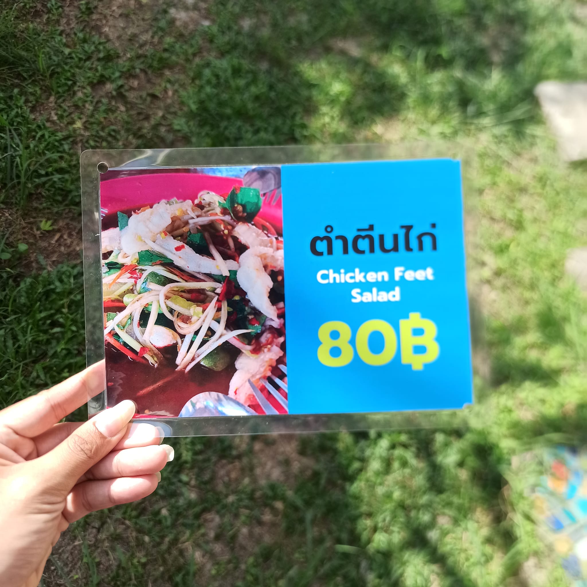ชุดป้ายเมนูตำ A5 สำเร็จรูป (4 แผ่น ตำขนมจีน,ตำหอยดอง,ตำกุ้งสด,ตำตีนไก่) เคลือบพลาสติกใส กันน้ำ พร้อมใช้งาน เพิ่มความสะดุดตาในร้านอาหาร
