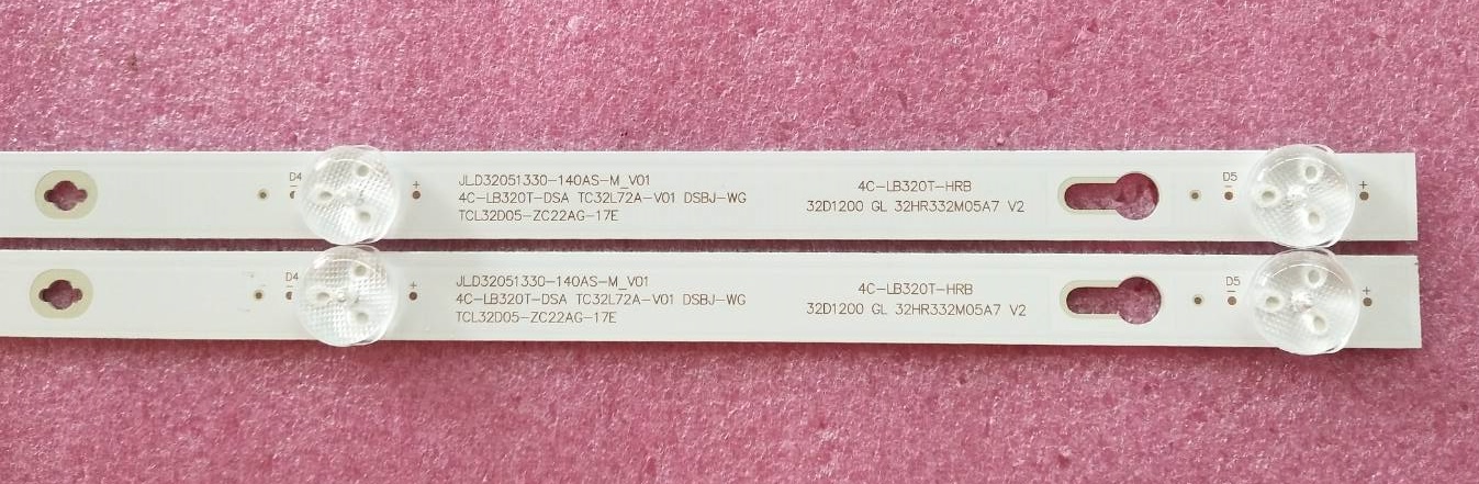 หลอดแบล็คไลท์ทีวี ทีซีแอล(LED BLACK LIGHT TCL) ใหม่โรงงาน รุ่นLED32D2940 LED32S6500 LED32HS521 LED32D2720 (5ดวง X 2แถว) 5-6V