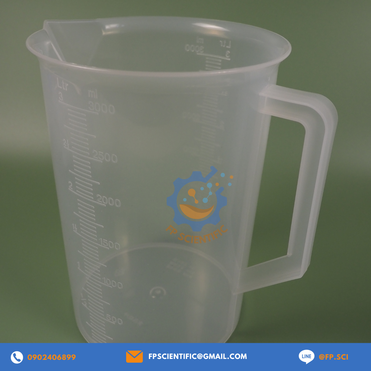 Beaker PP with handle (มีหู) ขนาด 3,000ml