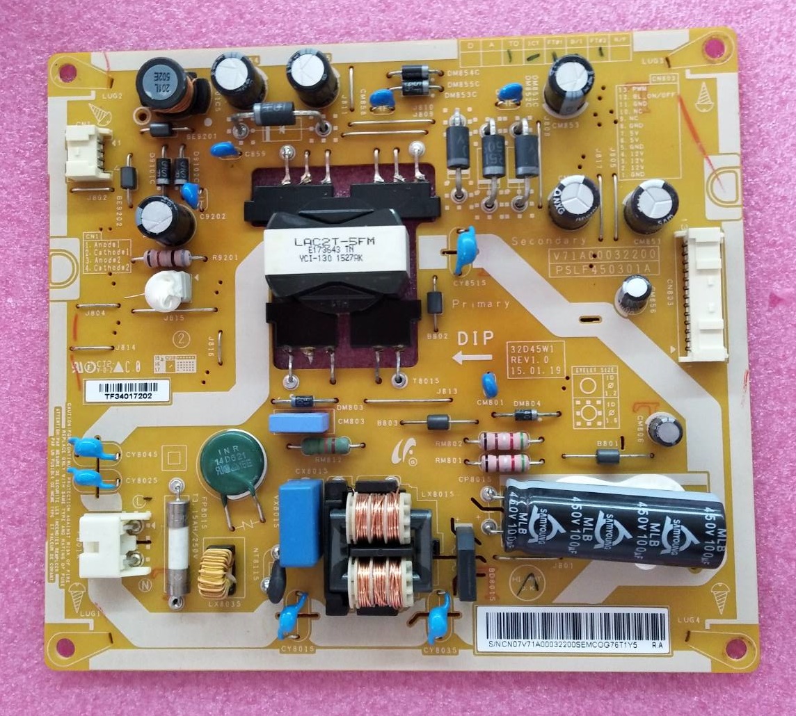 เพาเวอร์ซัพพลายทีวีโตชิบา/ภาคจ่ายไฟทีวีโตชิบา (Power Supply TV TOSHIBA) อะไหล่แท้/มือสองพร้อมใช้งาน ใช้กับรุ่น32L2550VT พาร์ทV71A00032200