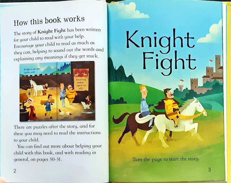 หนังสือนิทานปกแข็ง** 🍅🍓USBORNE VERY FIRST READING:KNIGHT FIGHT