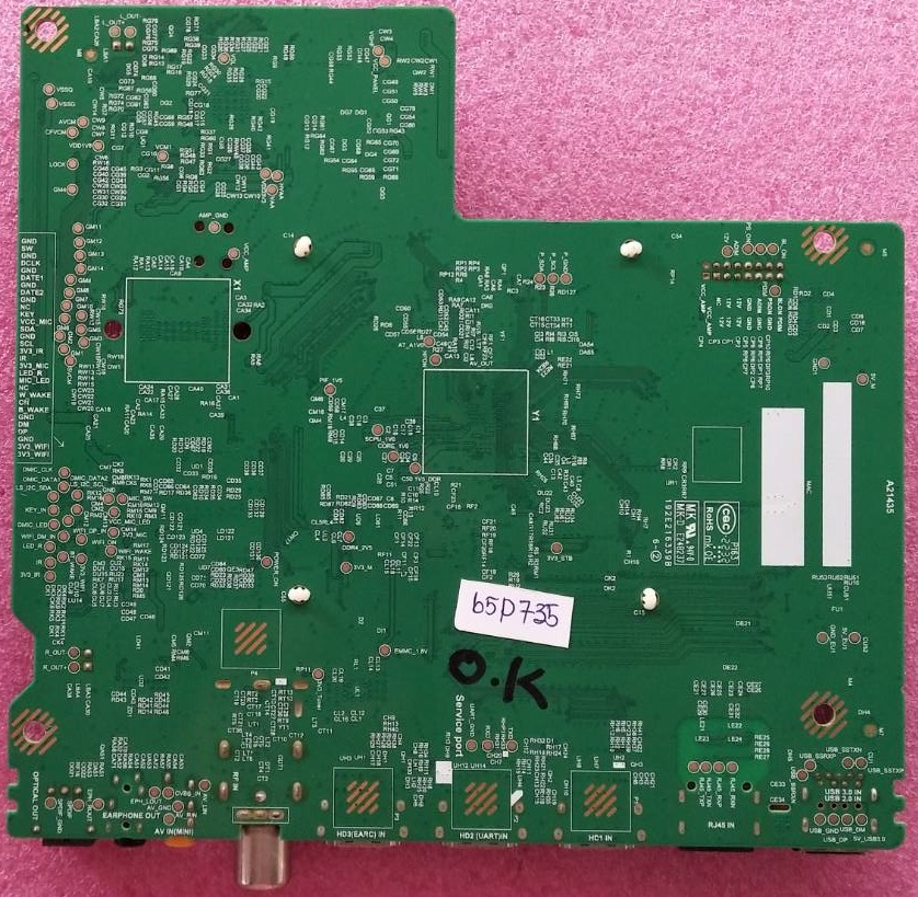 เมนบอร์ดทีวี ทีซีแอล TCL ของแท้ถอดจากเครื่อง รุ่น 65P637 พาร์ท40-R51MP5-MAA2HG-C