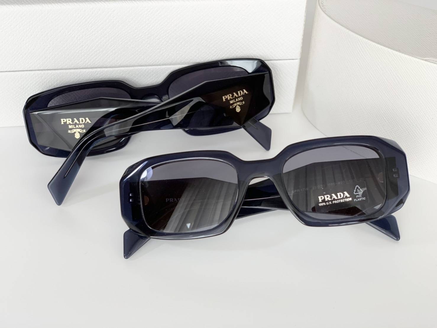 New Prada Symbole Sunglassess, 17WS 49 mm ðĩðĩ BLUE crystal āļāļļāļāļāļĢāļāđ āļāđāļēāđāļāđāļ āļāļēāļĢāļ āļāļĨāđāļāļāļŦāļāļąāļ āļāļĨāđāļāļāļāļĢāļ°āļāļēāļĐPrada