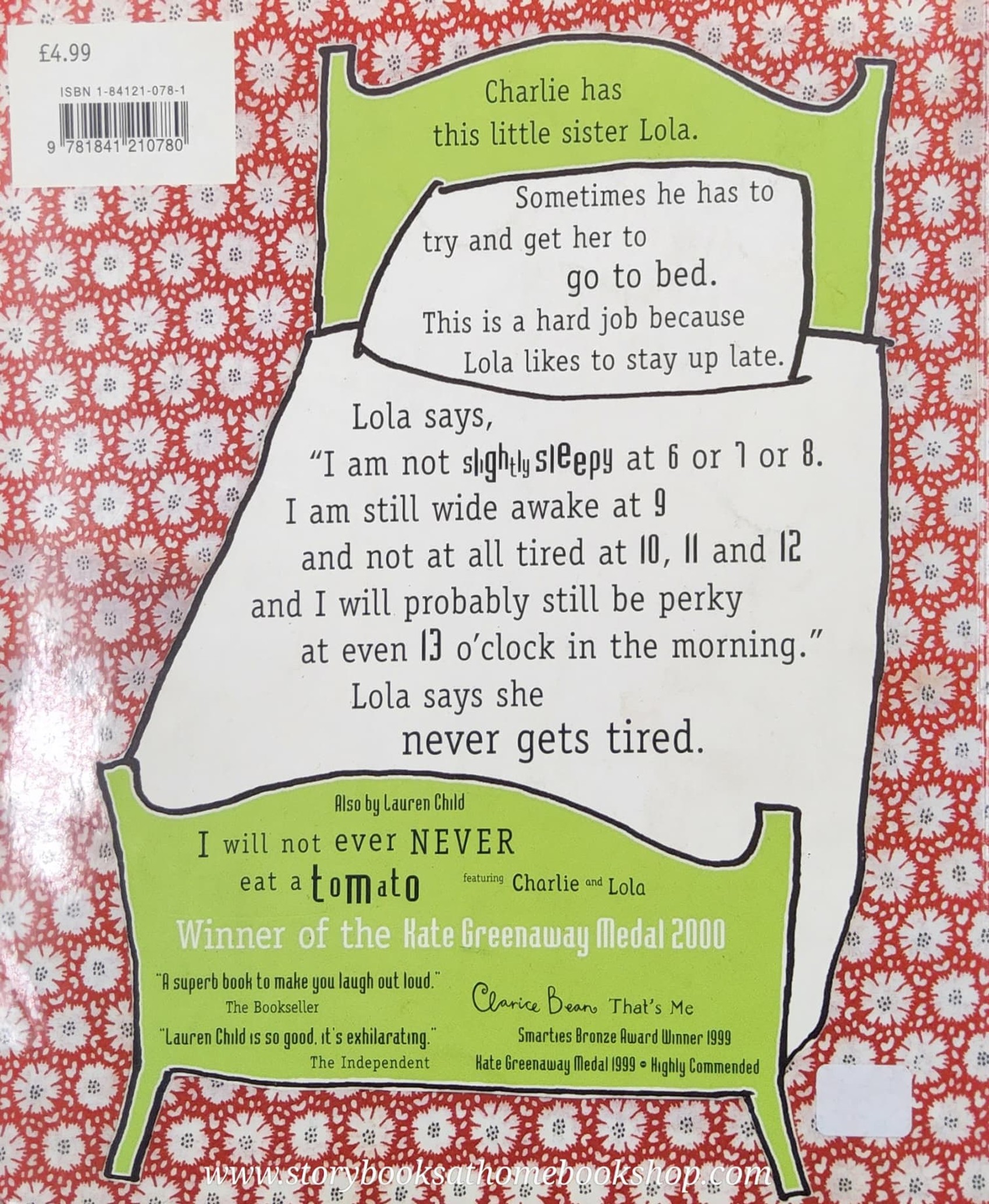 หนังสือนิทานปกอ่อน** 🍅I AM NOT SLEEPY AND I WILL NOT GO TO BED BY LAUREN CHILD