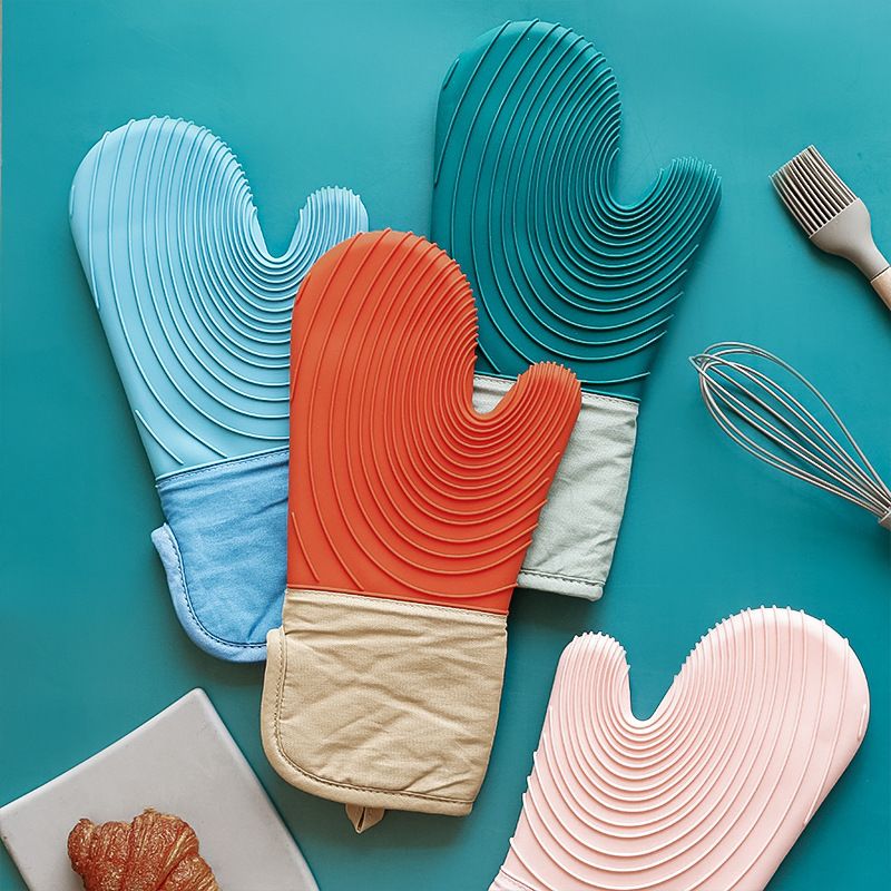 Silicone oven mitt ถุงมือซิลิโคน ถุงมือกันความร้อน ถุงมือไมโครเวฟ 12x33 cm