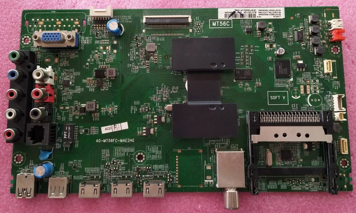 เมนบอร์ดทีวี ทีซีแอล TCL ของแท้ถอดจากเครื่อง รุ่นLED32S3800 พาร์ทบอร์ด40-MT56FC-MAE2HG เวอร์ชั่นทีบาร์ST3151A05-8