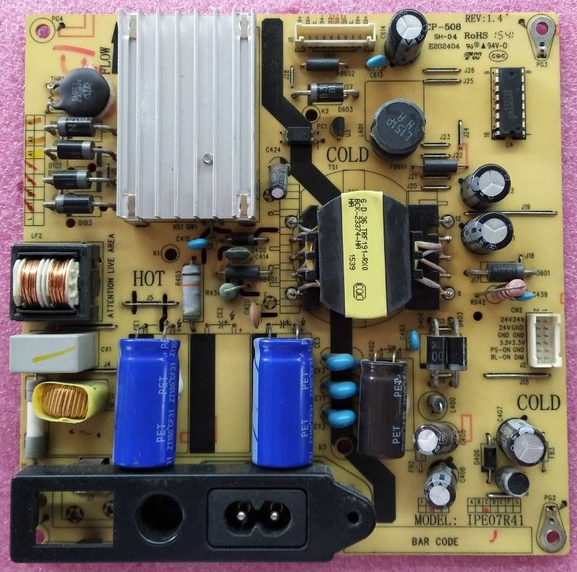 ซับพลายทีวี ทีซีแอล TCL ของแท้ถอดจากเครื่อง ใช้กับรุ่น LED40D2730 LED40D2720 พาร์ท IPE07R41