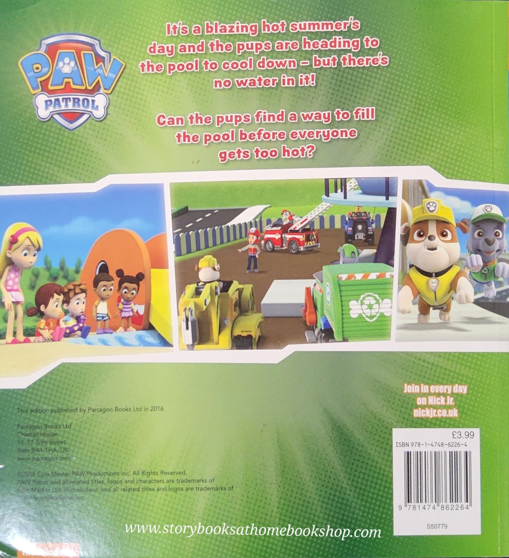 หนังสือนิทานปกอ่อน ** 🍅🍓 PAW PATROL PUPS SAVE A POOL DAY