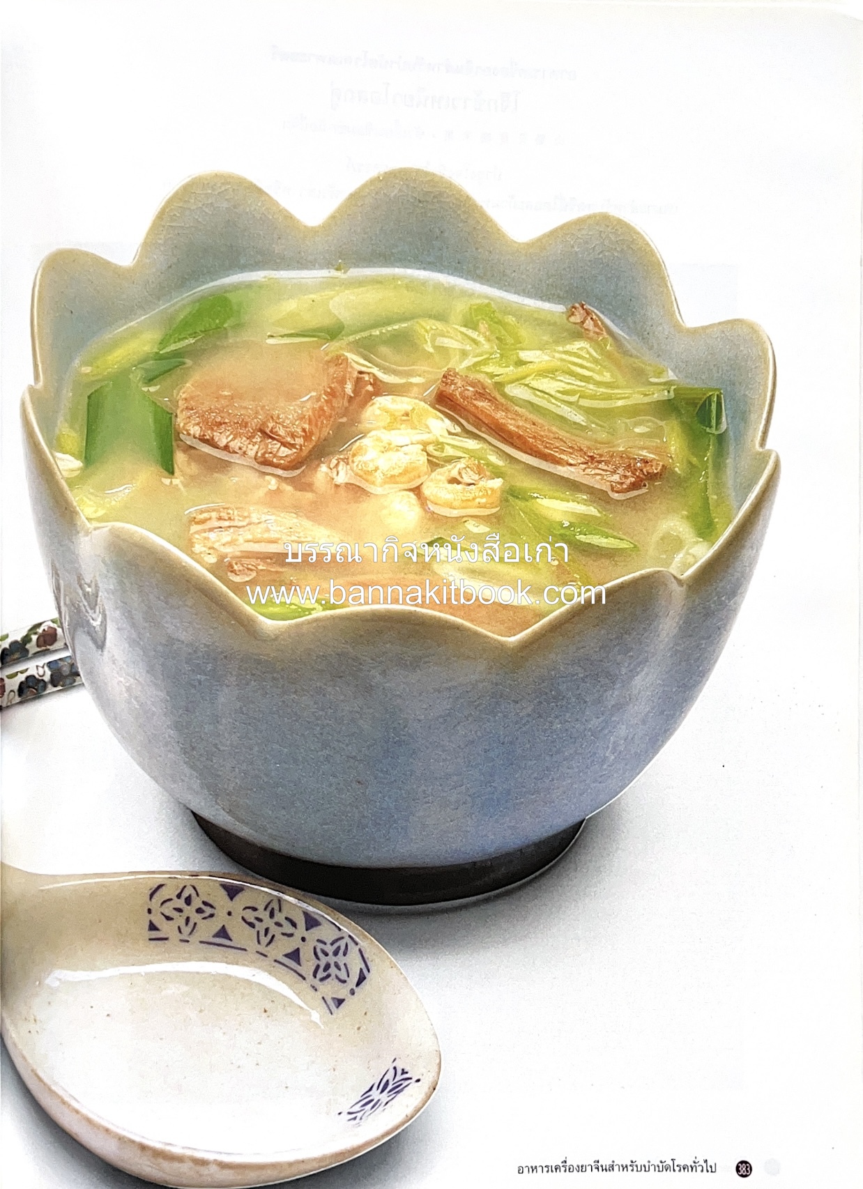 อาหารเครื่องยาจีน : หลักโภชนาการพร้อมสูตรอาหารอายุวัฒนะ โดย : รศ.ดร.ประพิณ มโนมัยวิบูลย์ และคณะ.