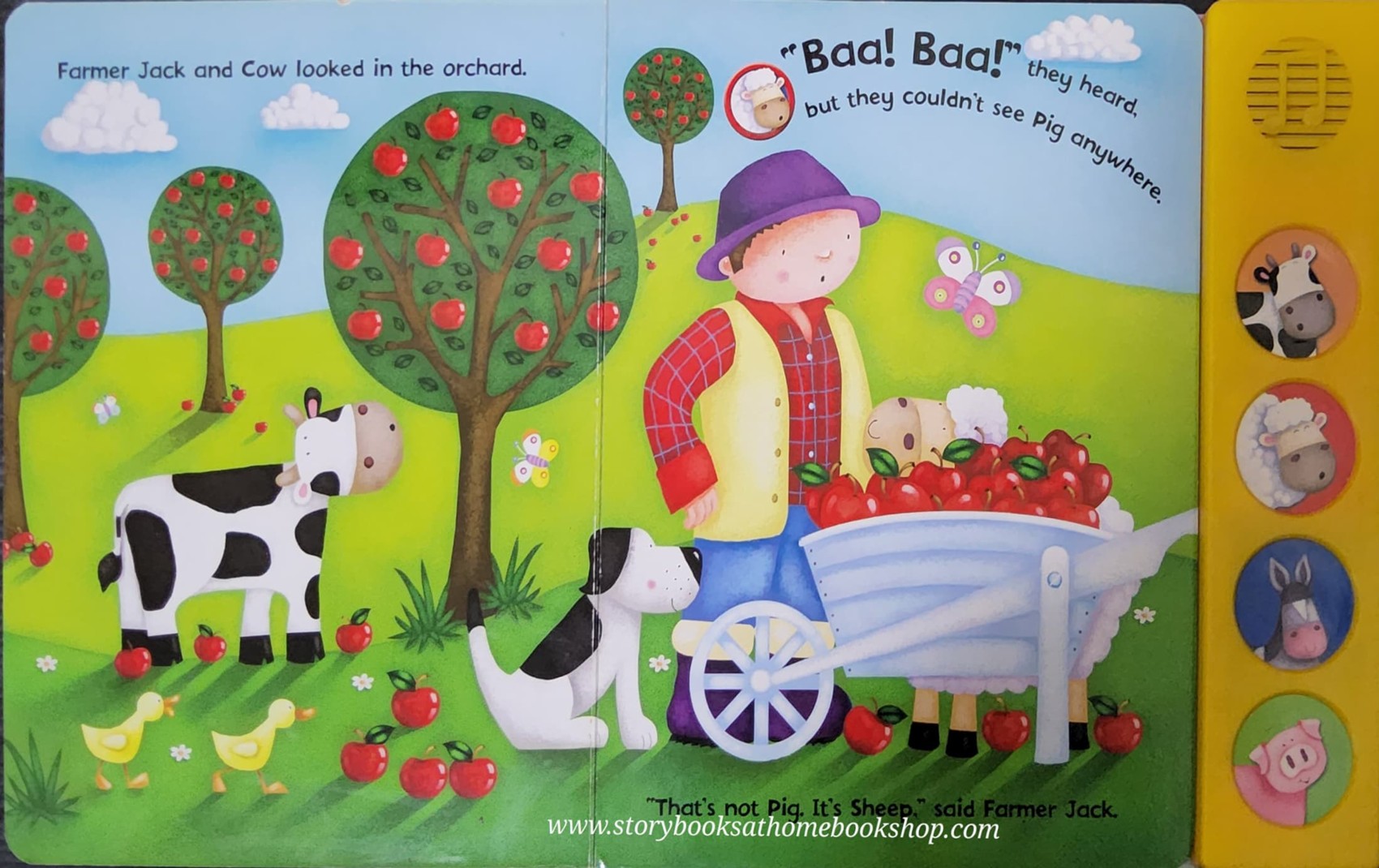 SOUND Board Book** 🍅🍓NOISY ANIMALS WITH 4 SOUNDS