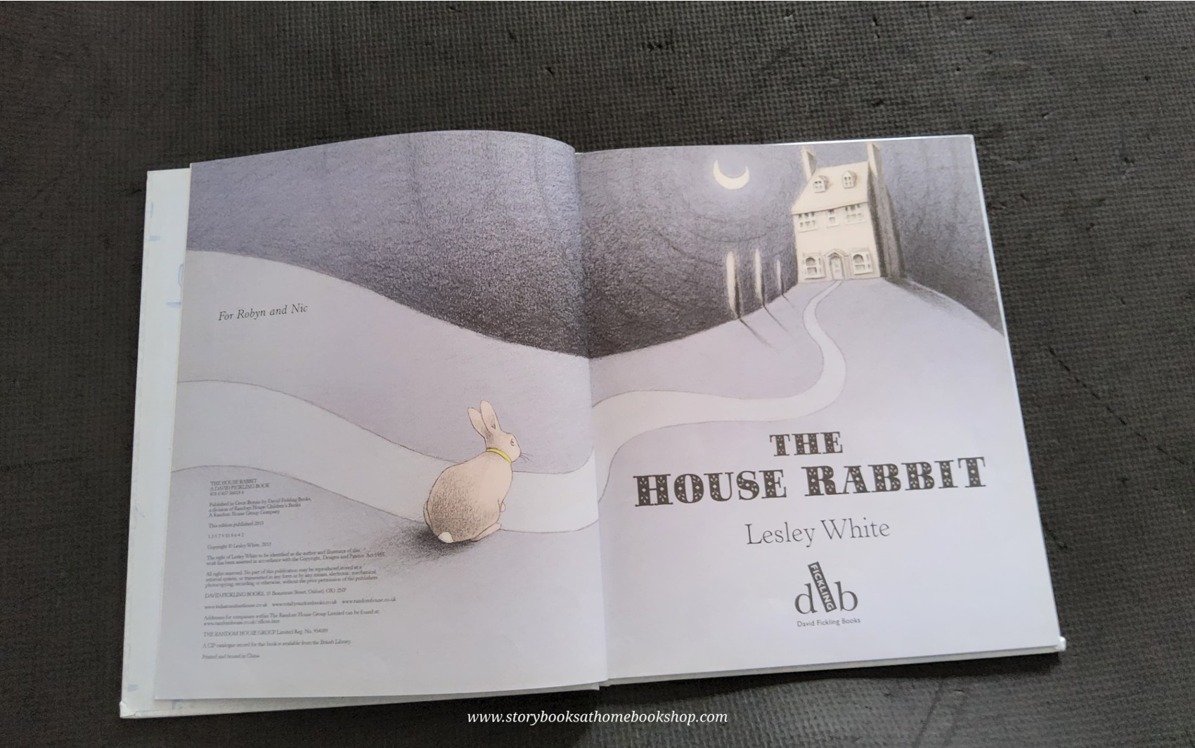 หนังสือนิทานปกแข็ง** 🍅🍅THE HOUSE RABBIT BY LESLEY WHITE