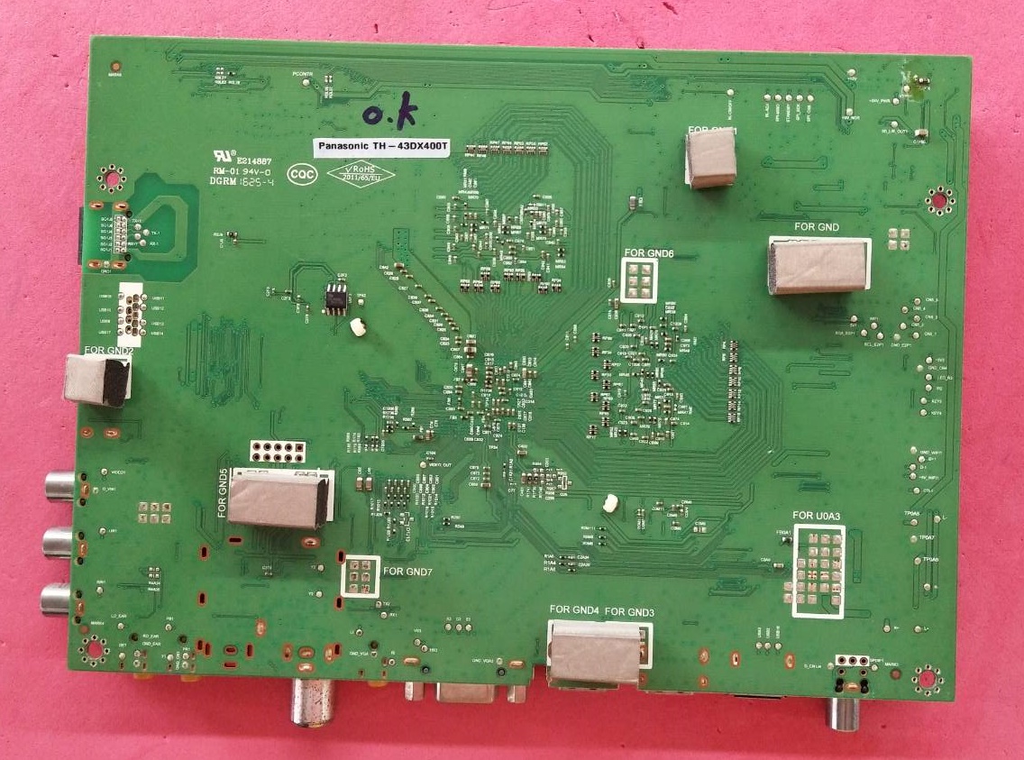 Main Board PANASONIC ( พานาโซนิค) ของแท้ถอดจากเครื่อง รุ่นTH-43DX400T พาร์ท5800-A6M20B-0P40