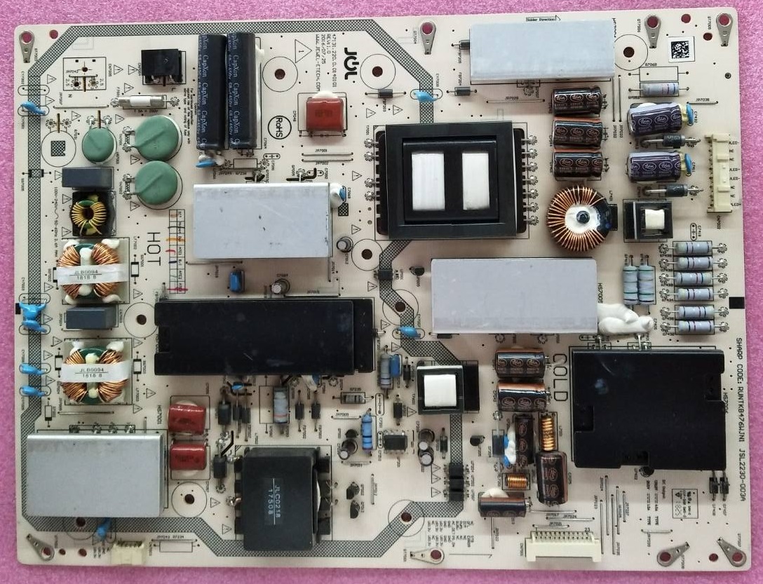 เพาเวอร์ซัพพลายทีวีชาร์ป (Power SHARP TV SHARP) มือสองพร้อมใช้งาน ใช้กับรุ่น 4T-C60AH8X :4T-C60AH8X LC-60UA6800X LC-60UA6500X LC-60LE580X พาร์ท RUNTKB476WJN1