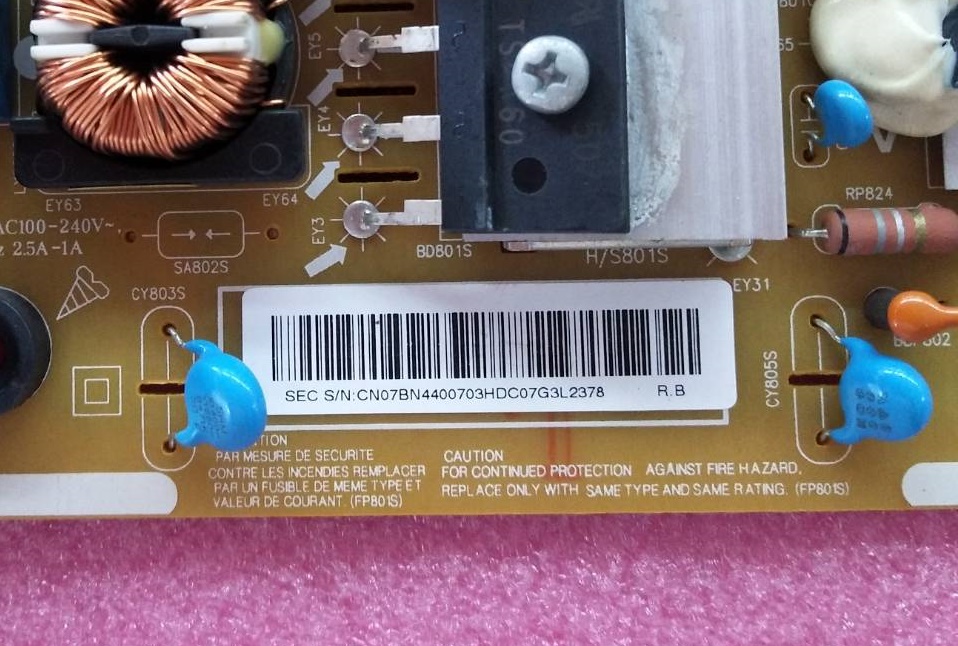 POWER SUPPLY SAMSUNG (ซัพพลาย ซัมซุง) อะไหล่แท้/ของถอดพร้อมใช้งาน พาร์ท BN44-00703H รุ่น UA40J5500AK UA40J6200AK UA48J5500AK UA48J6200AK