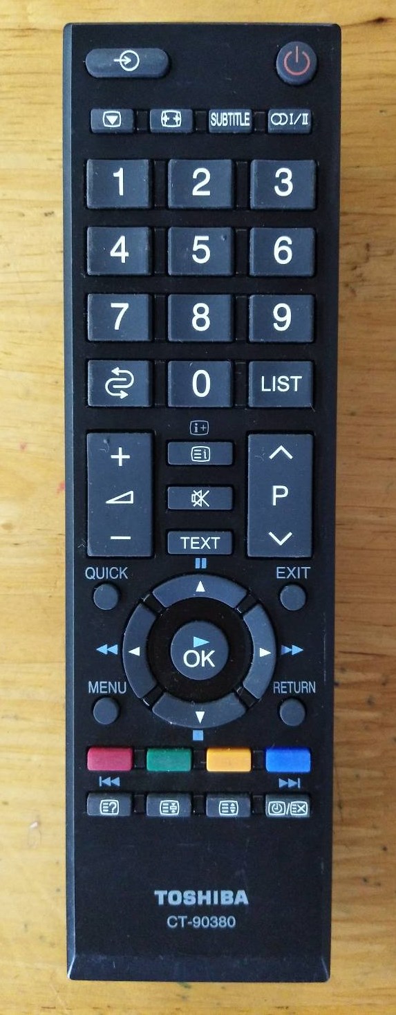 รีโมททีวีTOSHIBA ของแท้/มือสองมากับเครื่อง พาร์ทCT-90380