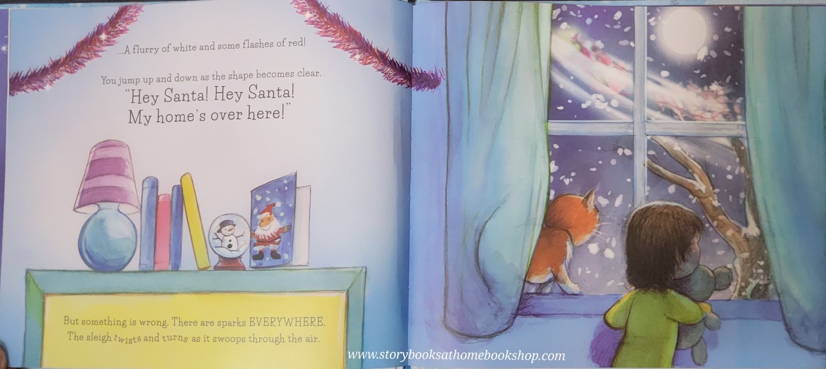 หนังสือนิทานปกแข็ง* 🍓🍓SANTA'S SLEIGH IS ON ITS WAY TO MY HOUSE🍅🍅