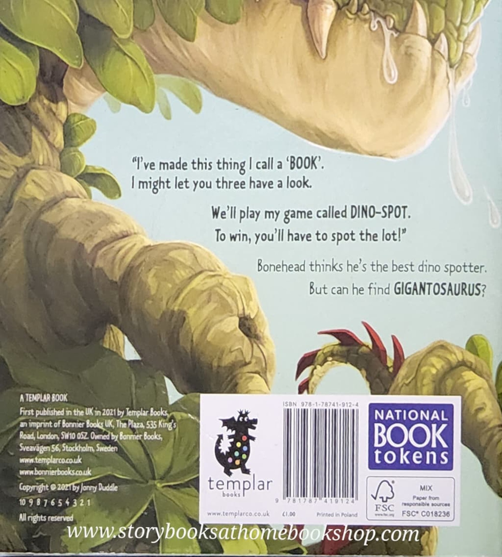 SMALL BOOK **หนังสือนิทานปกอ่อน ** 🍅🍓GIGANTOSAURUS DINO-SPOT BY JONNY DUDDLE