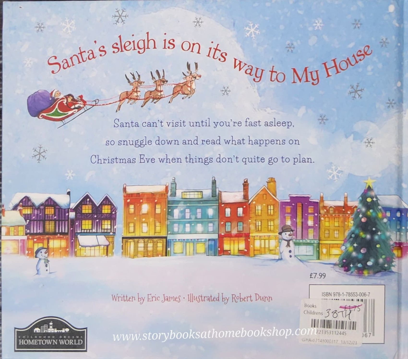 หนังสือนิทานปกแข็ง* 🍓🍓SANTA'S SLEIGH IS ON ITS WAY TO MY HOUSE🍅🍅