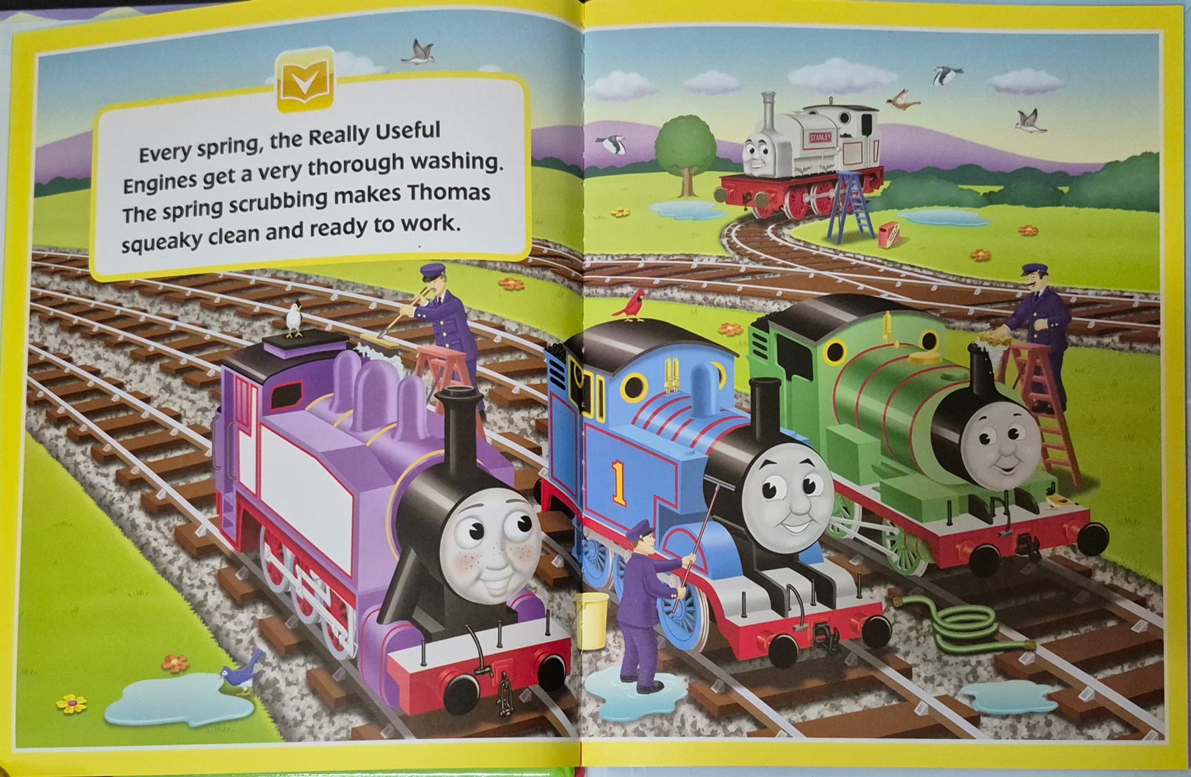 หนังสือนิทานปกแข็ง ** 🍅🍓 STORY READER:THOMAS&FRIENDS YEAR-ROUND ENGINES