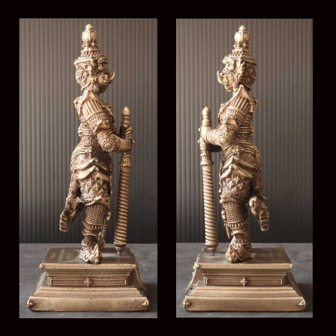 พระบูชา ท้าวเวสสุวรรณโณ วัดจุฬามณี รุ่นพุทธศิลป์ทรงจำปี ปี2563 ขนาด 5นิ้ว เนื้อขนวนชุบเงินซาตินนอก