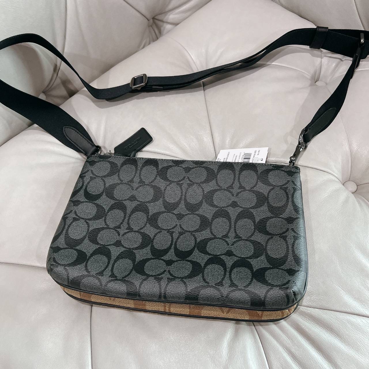 New Coach EVERETT CROSSBODY IN BLOCKED SIGNATURE CANVAS 101/2" (L)x 63/4" (H)x2 3/4" (W)