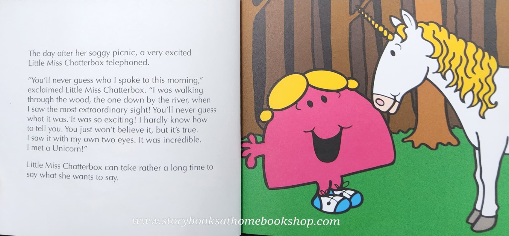 หนังสือ Bestseller Small book** **หนังสือนิทานปกอ่อน** 👉LITTLE MISS&MR.MEN👍 🍅🍅LITTLE MISS STUBBORN AND THE UNICORN by Roger Hargreaues ปกกริทเตอร์