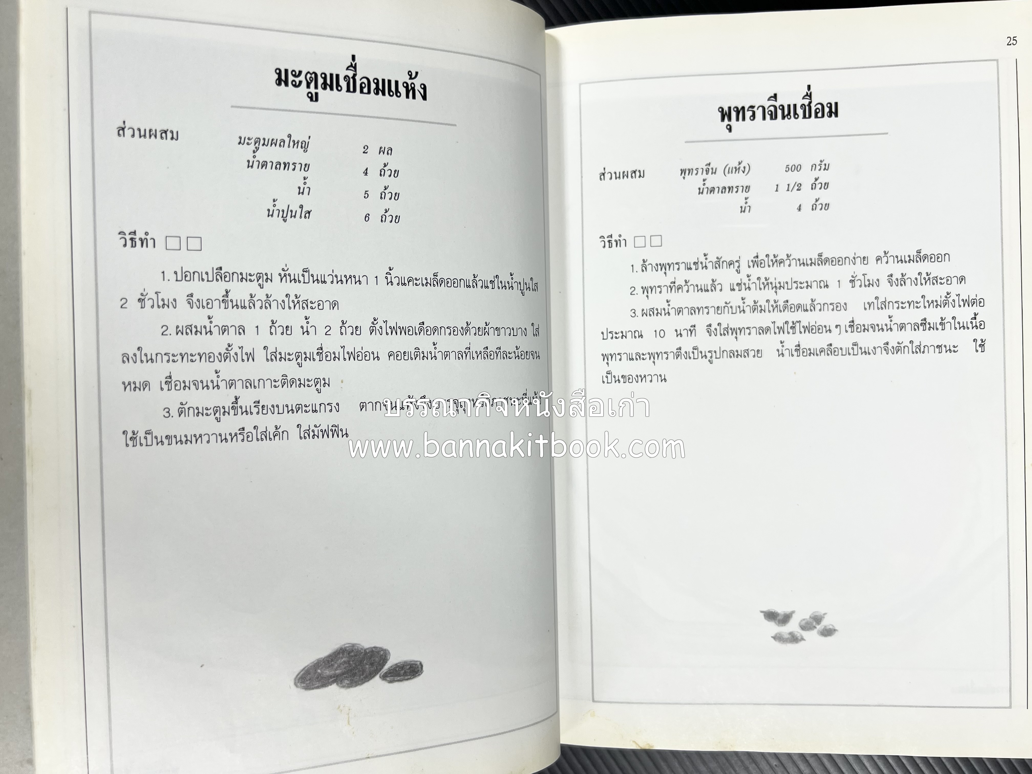 อาหารเชื่อม ดอง และการถนอมอาหาร โดย : อาจารย์ศรีสมร คงพันธุ์ (พิมพ์ครั้งแรก).