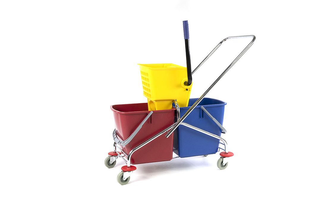 Mop bucket ถังบีบน้ำไม้ถูพื้น 50 ลิตร แบบสองถัง รุ่น B-043