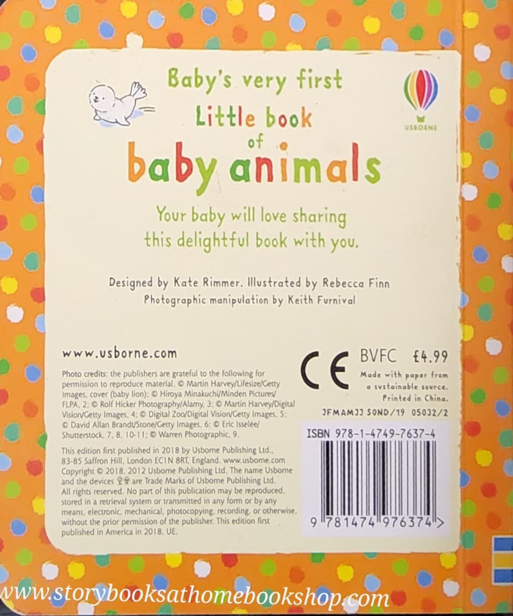 BOARD BOOK** 🍅🍅Baby's very first:Little book of baby animals