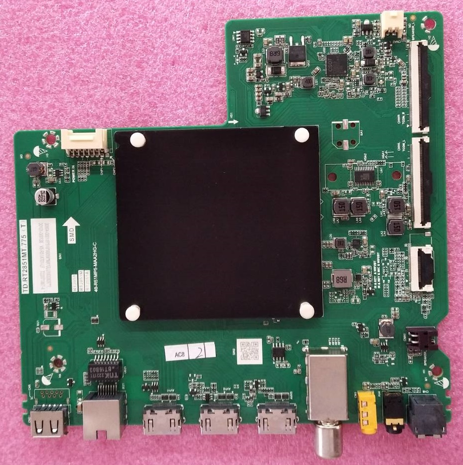 เมนบอร์ดทีวีทีซีแอล (Mainboard TV TCL) ของแท้ถอดจากเครื่อง รุ่น55T635 พาร์ทTD.RT2851MT.775(T) ทีบาร์ST5461D12-4
