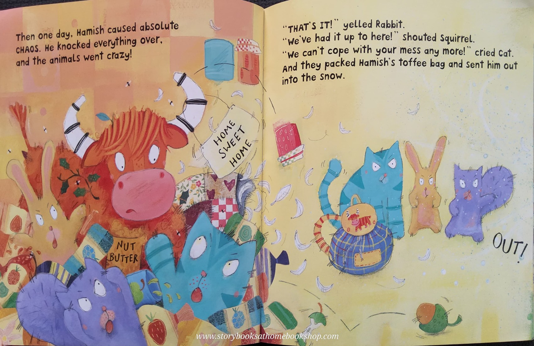 หนังสือนิทานปกอ่อน ปกกริทเตอร์** 🍅🍓HOME SWEET HAMISH BY NATALIE RUSSELL