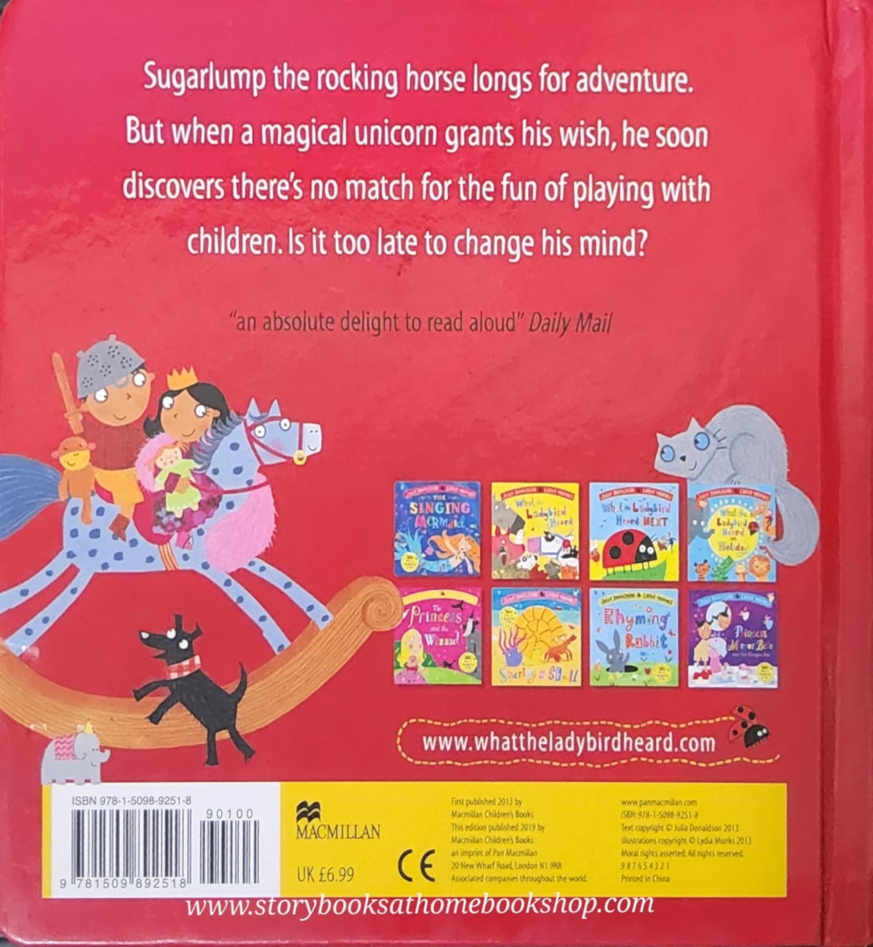 BOARD BOOK** 🍅🍓SUGARLUMP AND THE UNICORN BY JULIA DONALDSON.LYDIA MONKS