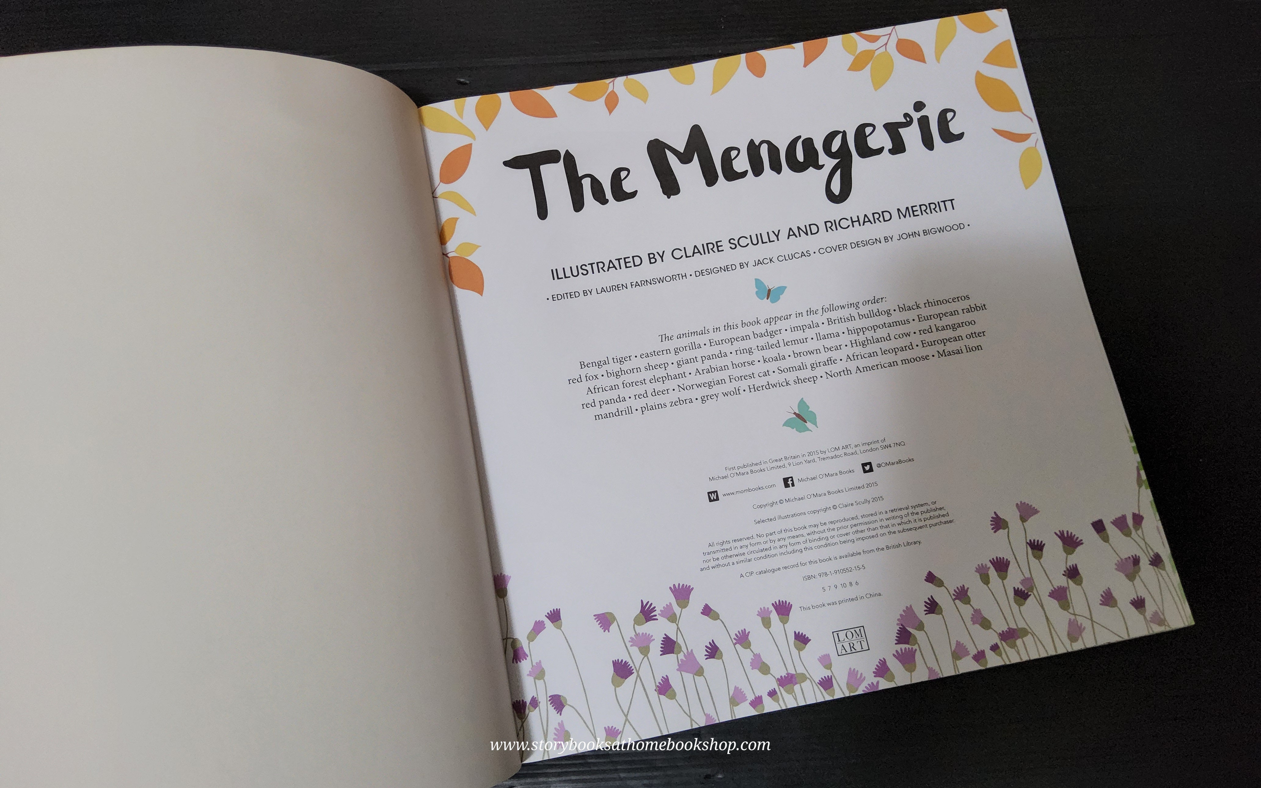 ACTIVITY BOOK** ð
ð
THE MENAGESIE ANIMAL PORTRAITS TO COLOUR