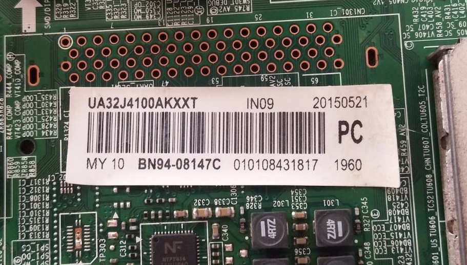 MAINBOARD SAMSUNG (เมนบอร์ด ซัมซุง) ของแท้ถอดจากเครื่อง รุ่น UA32J4100AK พาร์ท BN94-08147C :BN94-08839H :BN94-08839D:BN-08839G
