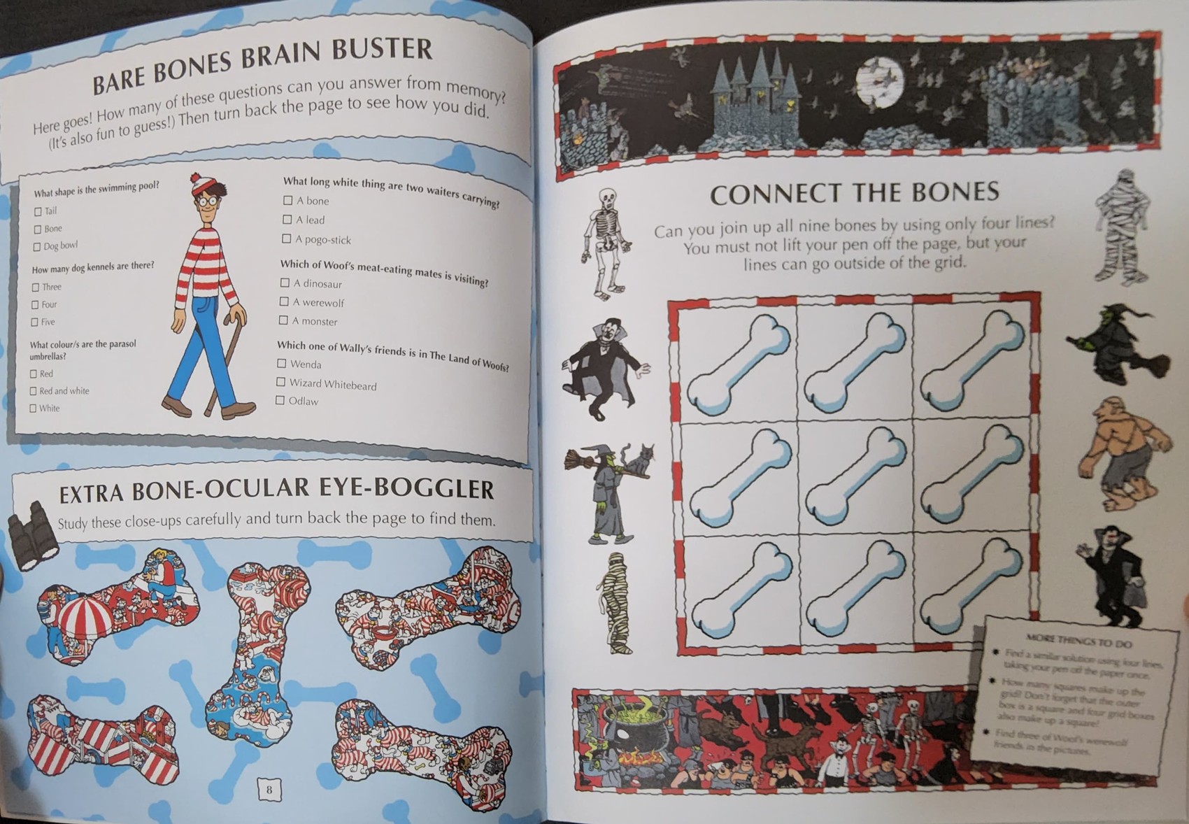 PUZZLE BOOK** 🍓🍓 WHERE'S WALLY? THE SEARCH FOR THE LOST THINGS WOOF'S BONE