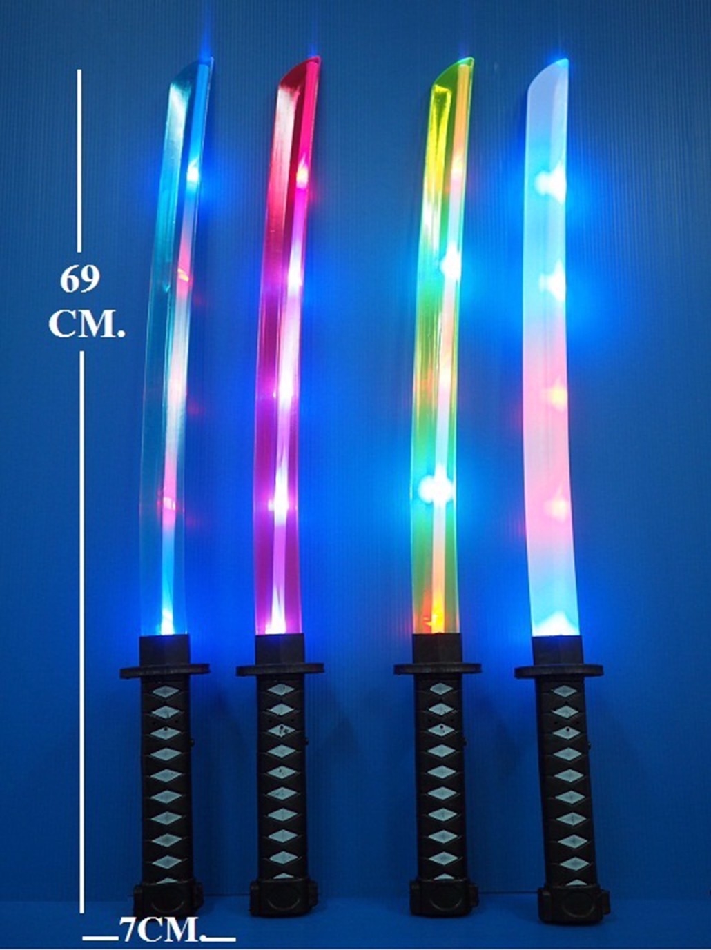 4284-1 ดาบนินจาใส่ถ่านมีไฟ มีเซ็นเซอร์เสียง มีปลอก