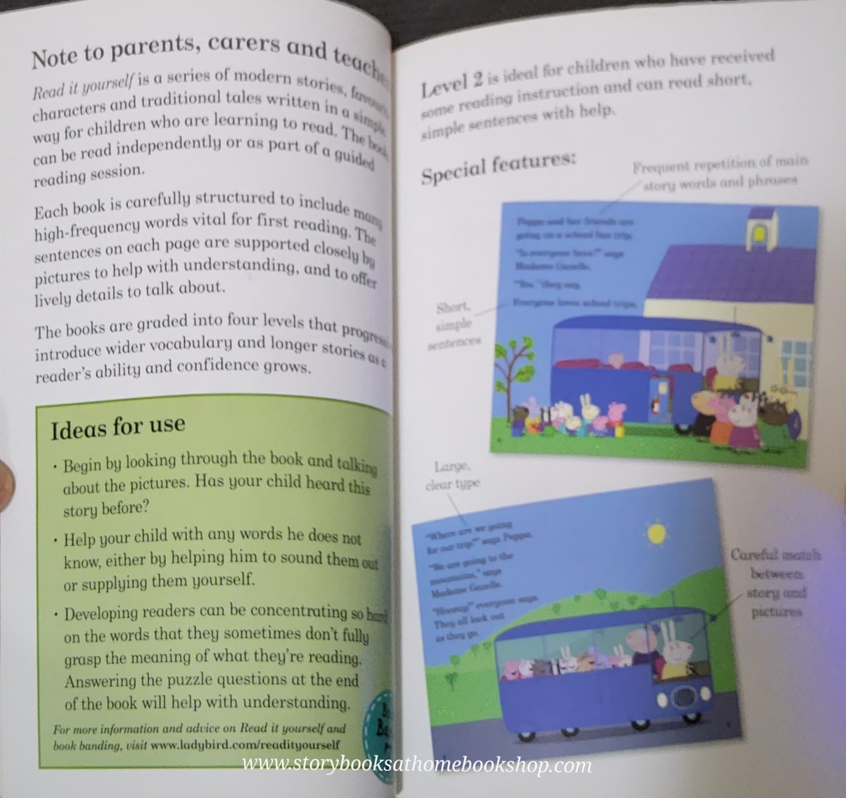 หนังสือนิทานปกอ่อน ** 🍅🍓 READ IT YOURSELF LEVEL 2:PEPPA PIG SCHOOL BUS TRIP