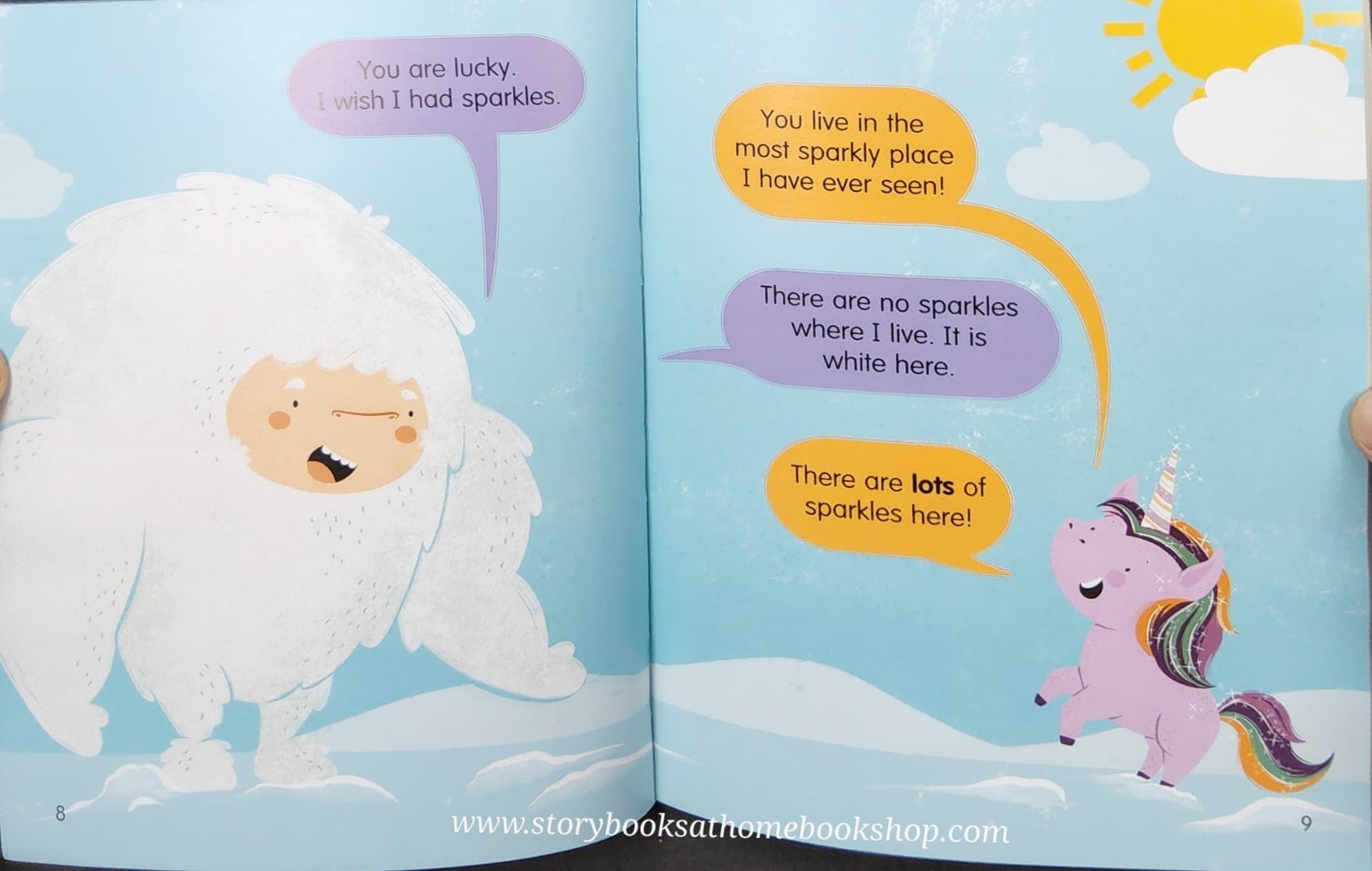 หนังสือนิทานปกอ่อน** ♥️UNICORN AN YETI SPARKLY NEW FRIENDS♥️ 📚ปกอ่อน