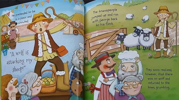 หนังสือนิทานปกอ่อน** 🍅🍓AESOP'S FABLES THE BOY WHO CRIED WOLF