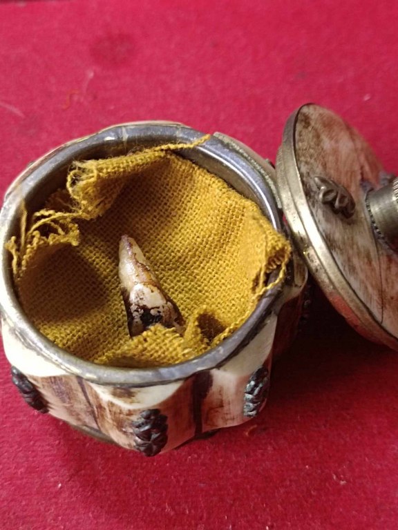 พระทันตธาตุครูบาจ๋ันทิมา วัดบ้านเรือน อ.ป่าซาง จ.ลำพูน พระทันตธาตุองค์นี้ได้มาจาก สล่าบอย อายุ 50 ปี หนานแดง เสียชีวิตแล้วเมื่อปี 2549 หนานแดงได้พระทันตธาตุครูบาจันทิมา นี้เมื่อปี 2520 ปี เป็นหลานหนานแดง หนานแดงเป็นลูกศิษย์ครูบาจันทิมา