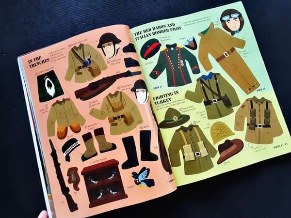 USBORNE ACTIVITIES BOOK** ð
ðSTICKER DRESSING THE WORLD WARS(320 STICKERS)