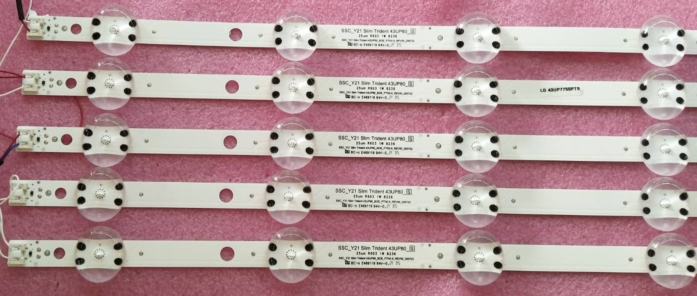 หลอดแบล็คไลท์แอลจี (LG ) มือสองพร้อมใช้งาน ใช้กับรุ่น43UP7700PTC.ATMFLJD 43UP7700PTC.ATMGLJD 43UP7750PTB.ATMFLJD 43UP7750PTB.ATMGLJD 43UP8000PTB.ATMFLJD 43UP8000PTB.ATMGLJD 43UQ8000PSC.ATMFLJD 43UQ8050PSB.ATMFLJD 43UQ9000PSD.ATMFLJD 43UR640S0TD.