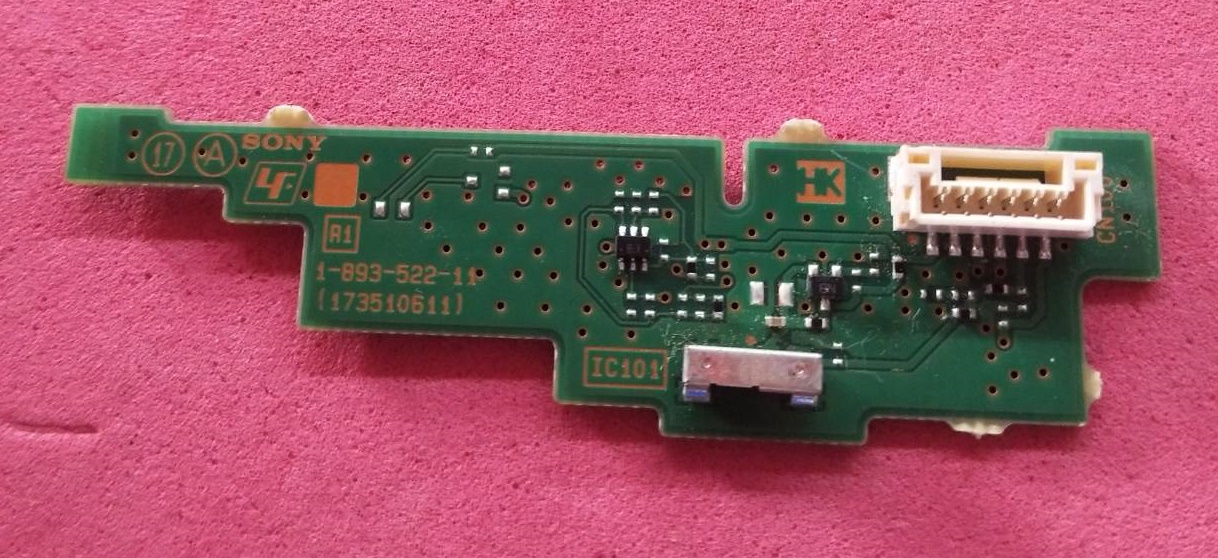 ตัวรับรีโมท SONY (โซนี่) อะไหล่แท้/มือสองพร้อมใช้งาน พาร์ทติดบอร์ด 1-893-522-11 ใช้กับรุ่น KDL-32R300 :KDL-40R350C