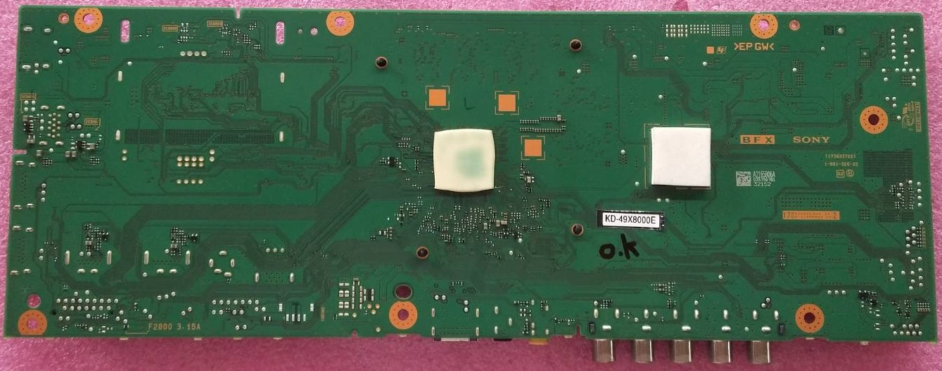 เมนบอร์ดทีวี โซนี่ SONY ของแท้มือสองพร้อมใช้งาน รุ่นKD-49X8000E พาร์ท1-981-326-22