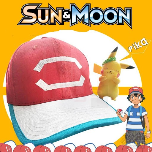 หมวก Cosplay ซาโตชิ Pokemon ภาค Sun & Moon เกรดA