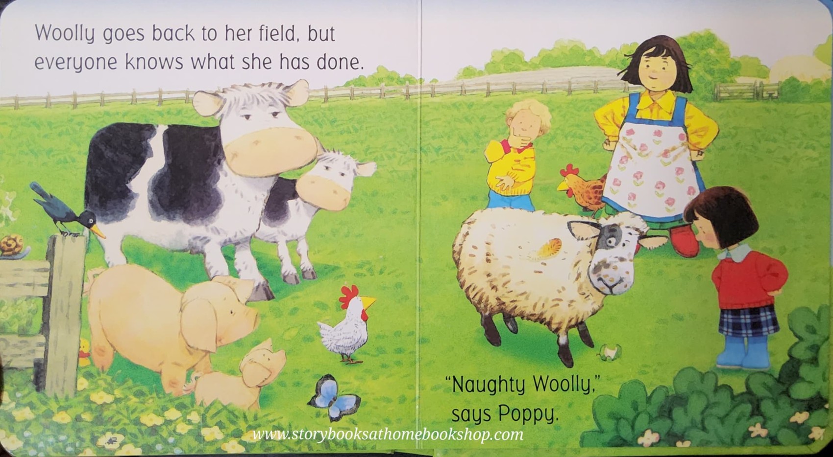 JIGSAW BOARD BOOK** 🍅🍓USBORNE FARMYARD TALES CHUNKY JIGSAWS: NAUGTY WOOLLY
