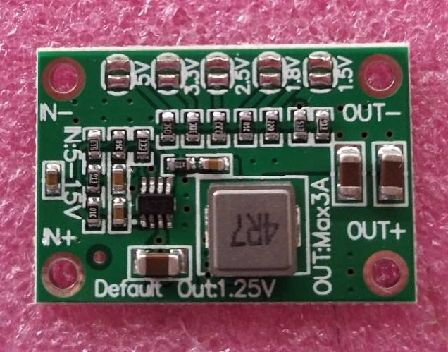 บอร์ดแปลงไฟ DC 5-16v เป็น 1.25v 1.5v 1.8v 2.5v 3.3v 5v 3A