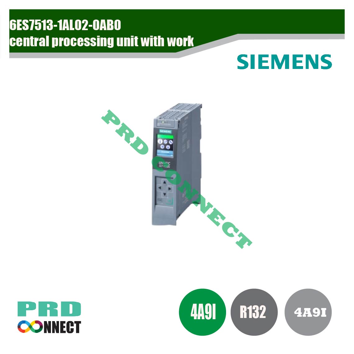 6ES7513-1AL02-0AB0, CENTRAL PROCESSING UNIT WITH WORK, SIEMENS